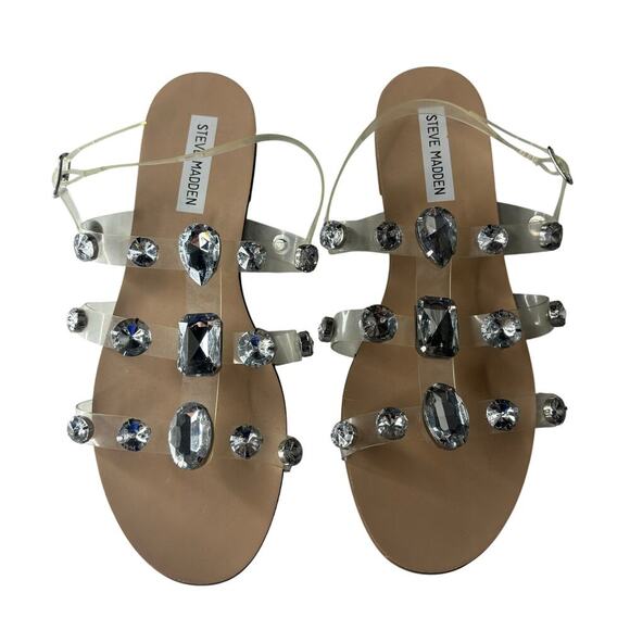 Steve Madden Dallace Jewel Embellished Slingback Sandal Size 9 - Picture 2 of 3